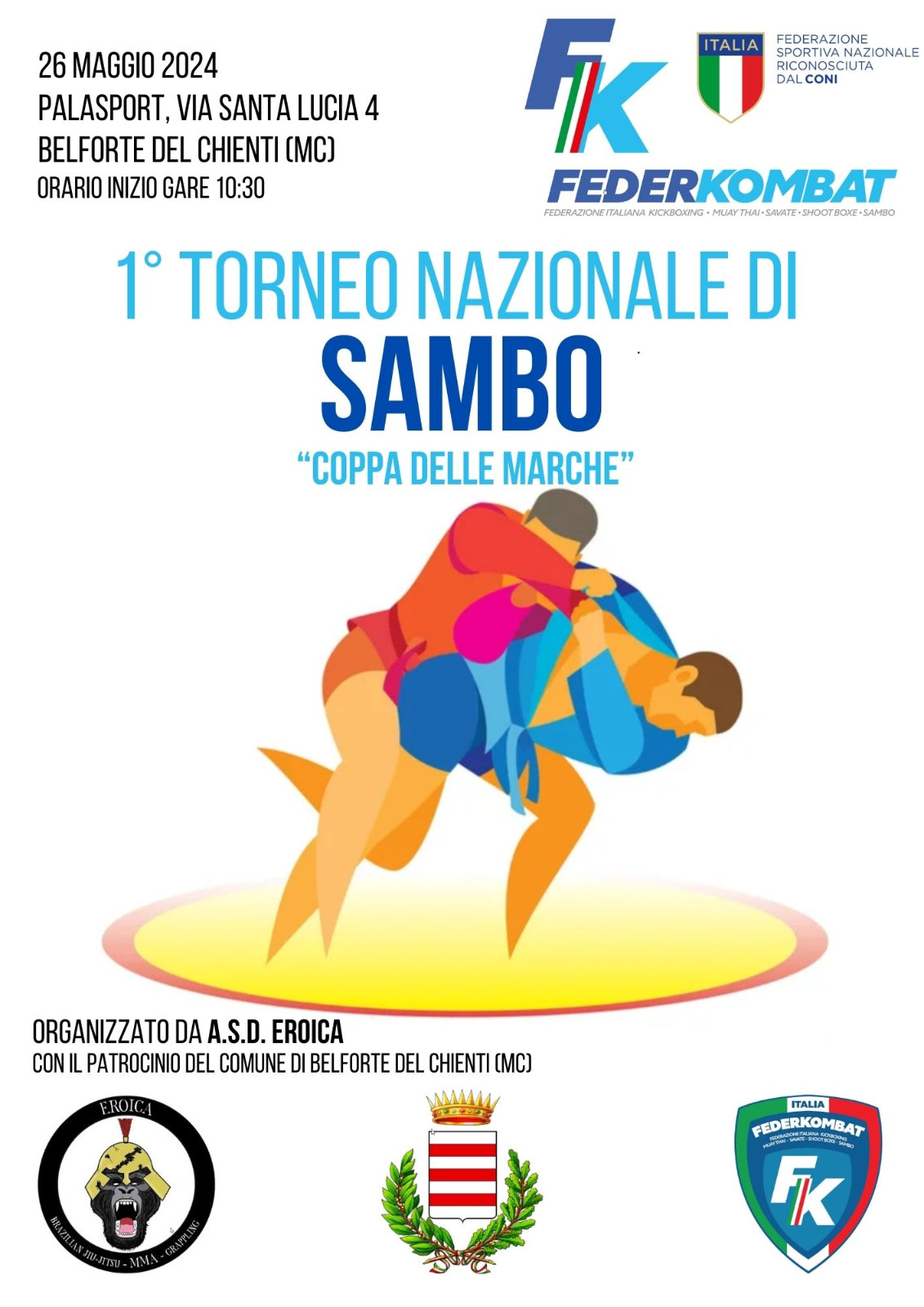 Locandina Torneo Naz SAMBO COPPA DELLE MARCHE