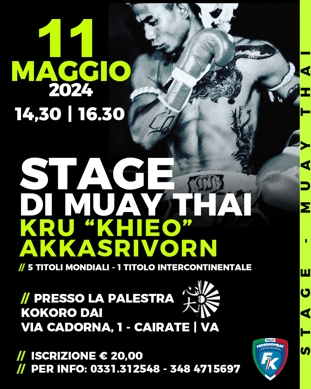 Stage Itthipol 11 Maggio